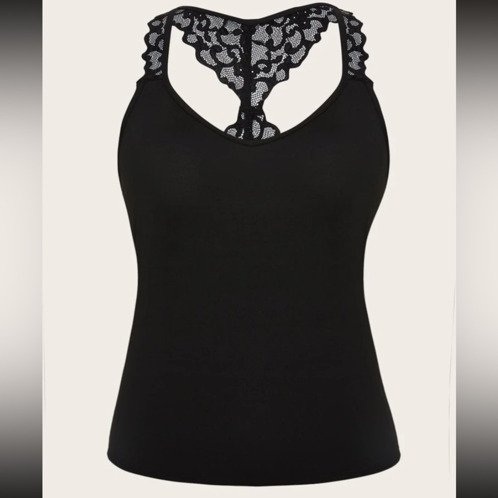 SHEIN lace racer back tank